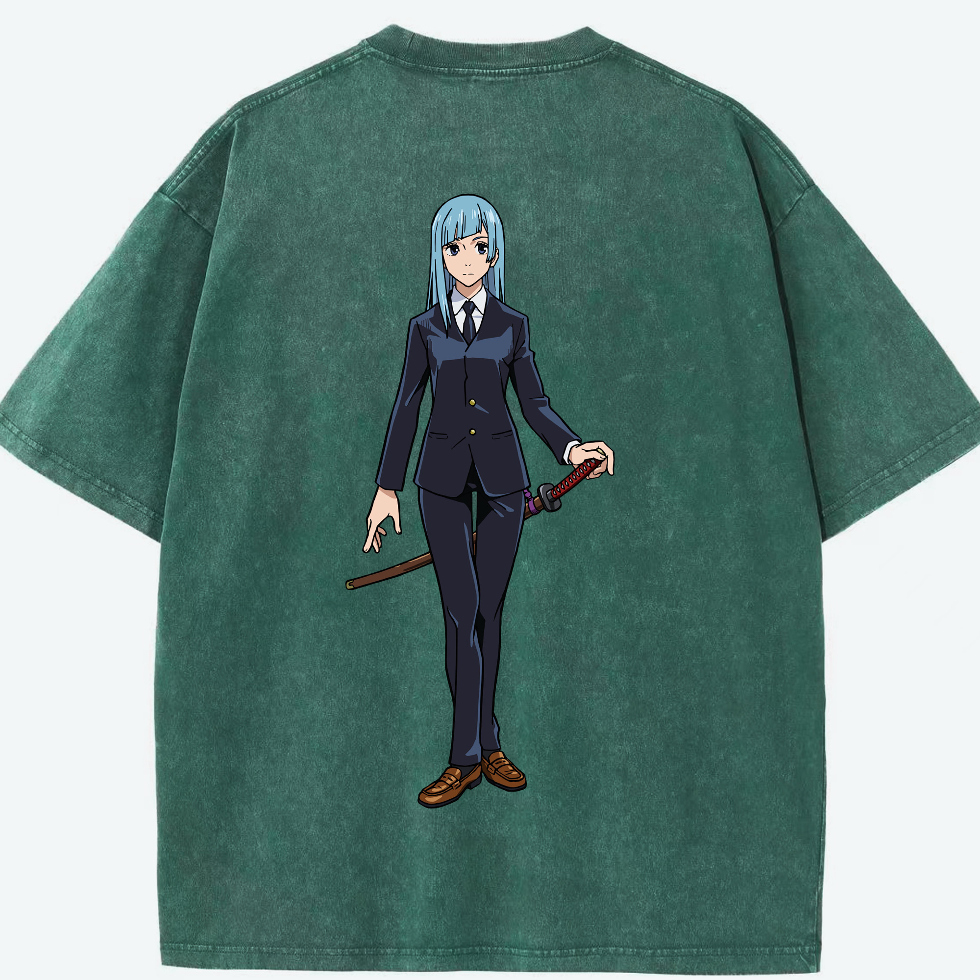 （画像用） 呪術廻戦 Jujutsu Kaisen 綿100% ヴィンテージ風 半袖Tシャツ（背面プリント）